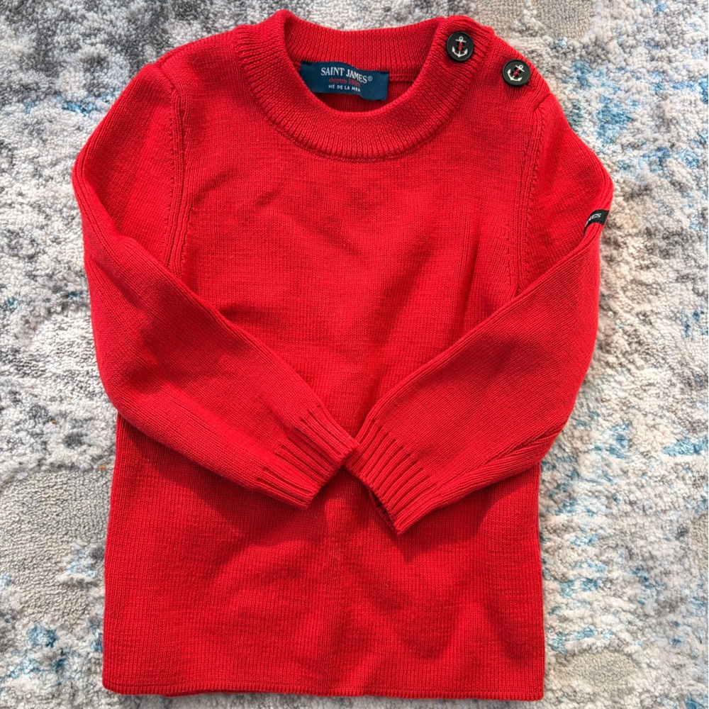 Saint James Red Kids Sweater